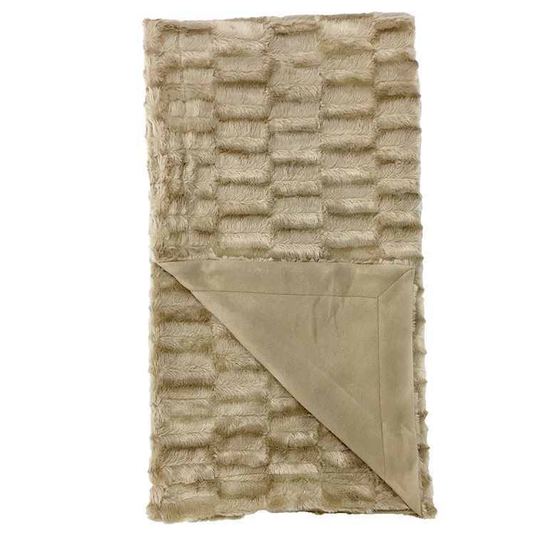 Textured faux fur online throw